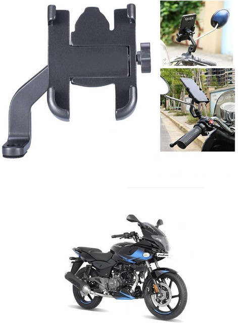 Qiisx Mirror Fitting Metal Mobile Holder For Bajaj Pulsar 220 F