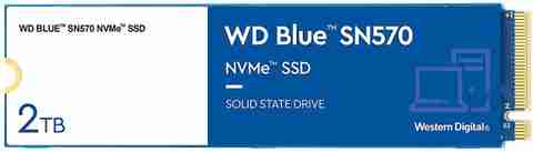 WD Blue™ SN570 2 TB Desktop, Laptop Blue PCIe NVMe Internal Solid