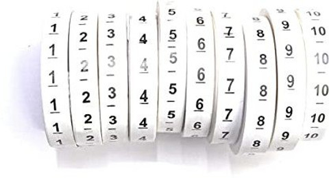 greengrow Size Label (1, 2, 3, 4, 5, 6, 7, 8, 9, 10) [Pack of 1000