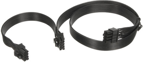 LipiWorld Pin Male to Dual PCIe 2X Pin (6+2) Male Power Cable 60CM+20CM  for Corsair Modular Power Supply 8Pin Male to Dual 8Pin Male Wire