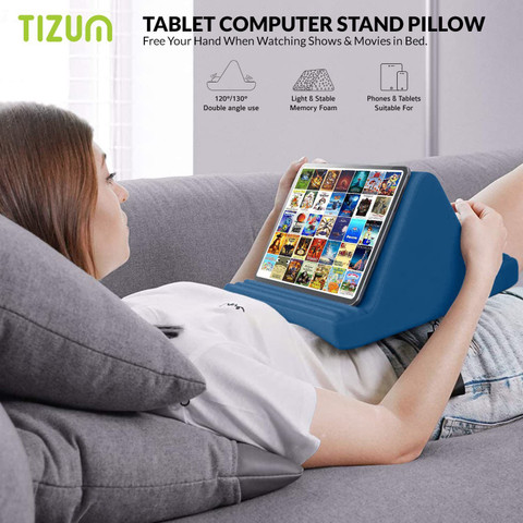 Tizum Tablet Pillow Stand Soft Cushion Pad with Viewing Angles