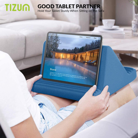 Tizum Tablet Pillow Stand Soft Cushion Pad with Viewing Angles