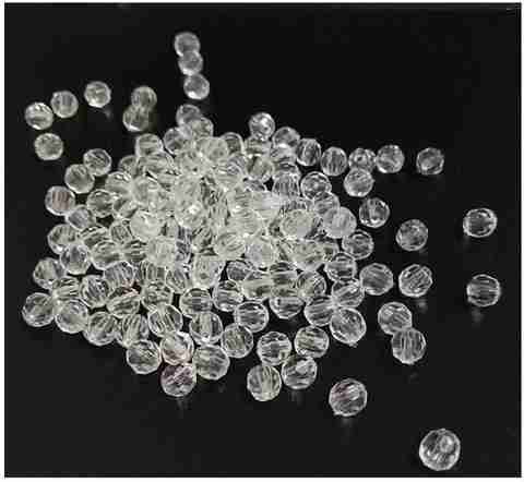 Style Craze 6MM Transparent Crystal Glass Beads For DIY Bracelet