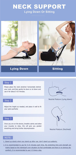 EVK Neck Stretcher for Pain Relief, Back Shoulder Relaxer,Cervical  Traction Device Neck Support