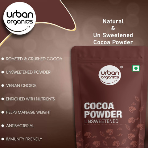 Urban Organics Unsweetened Dark Cocoa Powder-Natural Gluten Free