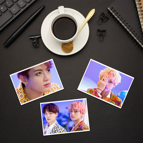 RINKON BTS Photo Cards Pack Of 20 For BTS Fans Jungkook Jimin V