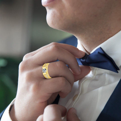 MEENAZ AD CZ Adjustable Gents Ring for men boys style Stylish Boyfriend  propose love Alloy, Metal, Copper, Brass, Stone Cubic Zirconia, Diamond,