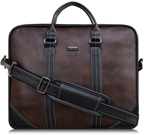 LOREM Brown Black Color Faux Leather 10L
