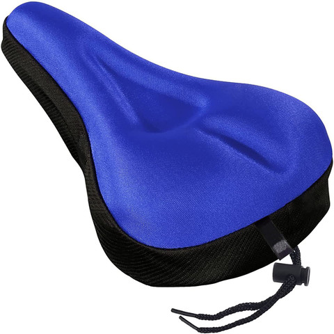 AlexVyan Blue Soft Bicycle Gel Saddle Cover Inch) Cushion Pad City  Cycle Bicycle Seat Cover, Saddle Cover Free Size