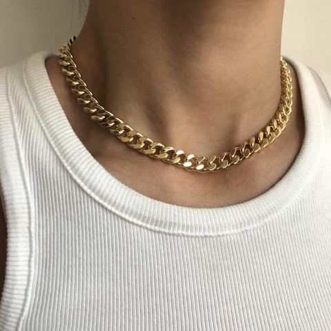 OCTAGON HUB Necklace Gold Choker chain Necklaces for Women and Girl Gifts  Jewelry Gold-plated Plated Alloy Necklace