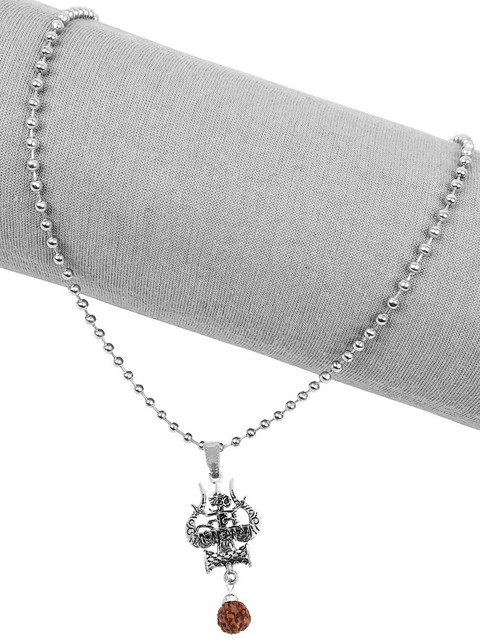 Stylewell Silver Om Namah Shivay Shiva Trishul Mahadev Mahakal