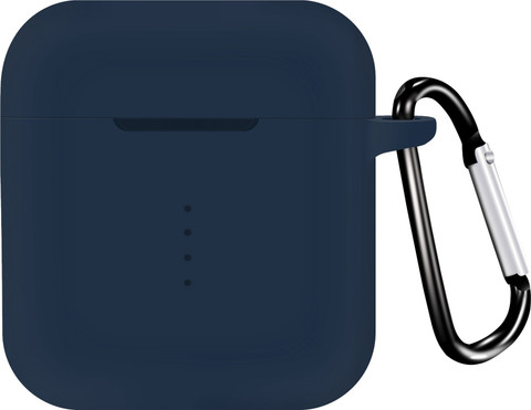 J Front Back Case for Boat 141 148 Silicon Airdopes TWS Cover Earbuds  Not Included( Cover) (Dark Blue)