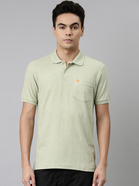Dixcy Scott Maximus Solid Men Polo Neck Light Green T-Shirt Buy - Main Image