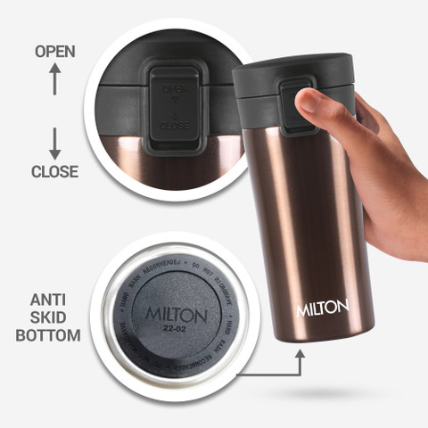 MILTON Thermosteel Hot Cold Soup Flask Tea Stainless Steel