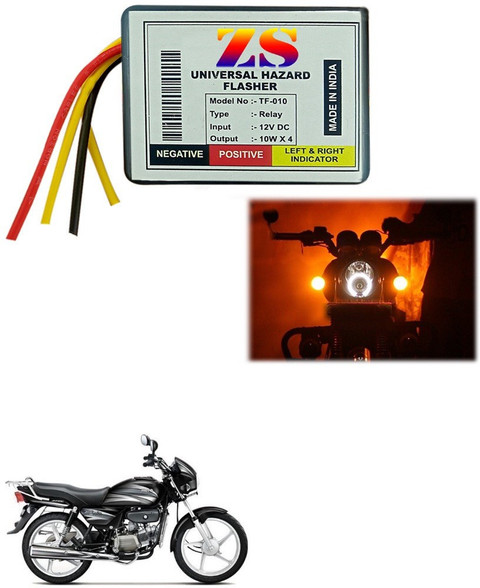 Znee Smart Front, Rear Flasher Indicator Light for Hero Splendor
