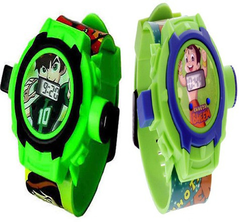 COSMART COMBO BEN 10 AND CHOTA BHEEM 24 IMAGE PROJECTOR WATCH PACK OF
