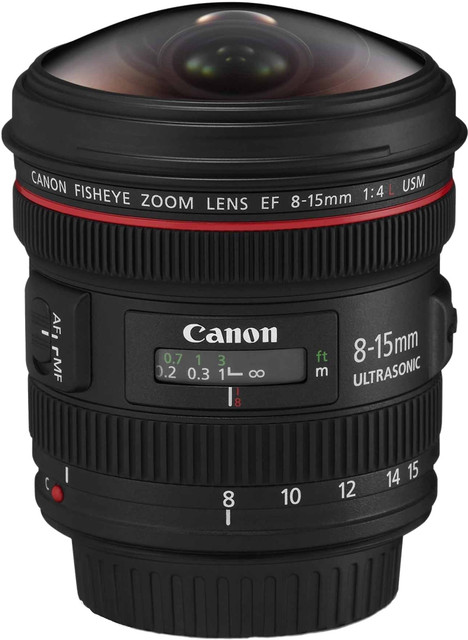 Canon EF8 - 15 mm f/4L Fisheye USM Fisheye Zoom Lens - Canon