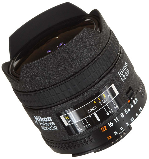 NIKON AF Fisheye-Nikkor 16 mm f/2.8D Fisheye Prime Lens - NIKON