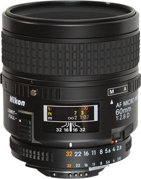 NIKON AF Micro-Nikkor 60 mm f/2.8D Macro Prime Lens - NIKON