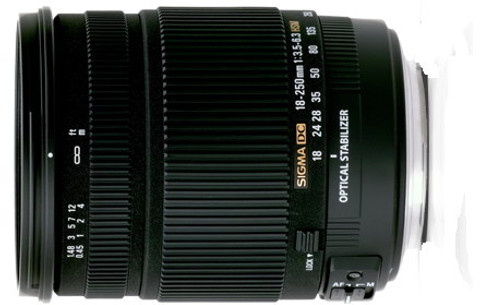 SIGMA 18 - 250 mm F3.5-6.3 DC Macro OS for Nikon Digital SLR Wide