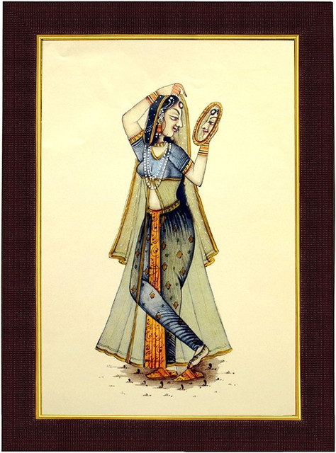 絵画 Hand written Painting Janki Modern wall painting image Canvas 11.81 inch x 9.65 inch