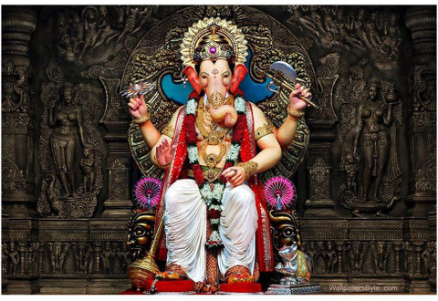 Lalbaug Cha Raja Paper Print