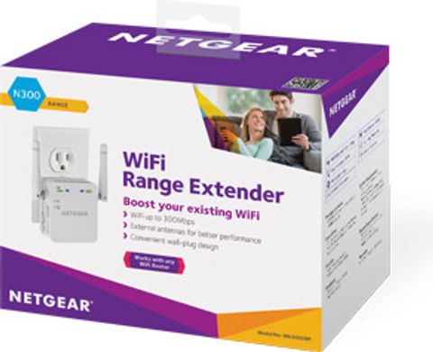 NETGEAR WN3000RP-200INS//WN3000RP WiFi Range Extender 2.4 GHz 300 Mbps ...
