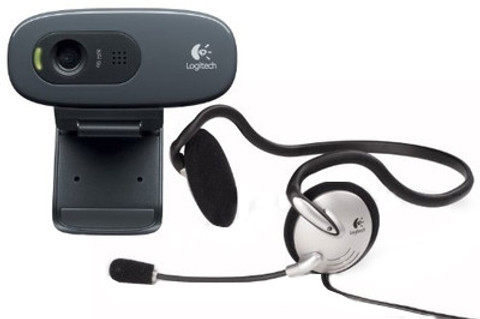 Logitech C270h HD Webcam(with headphone) Logitech