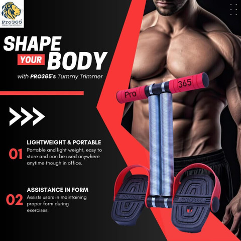 PRO365 Double Spring Tummy Trimmer For Abs Fat Burning Weight loss  Exercises Ab Exerciser