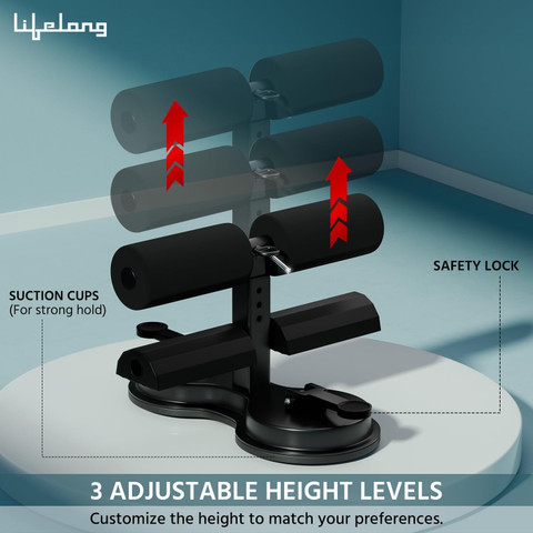 Lifelong Sit-Up Bar For Abdominal Exercise With Double Suction Cup