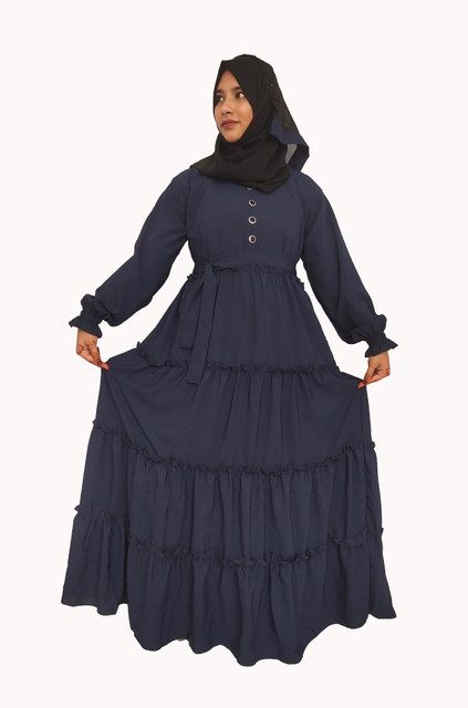 Har Women Clothing Silk Blend Self Design Burqa With Hijab Price in India
