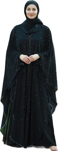 kashaf store Cotton Silk Self Design, Solid Abaya With Hijab Price