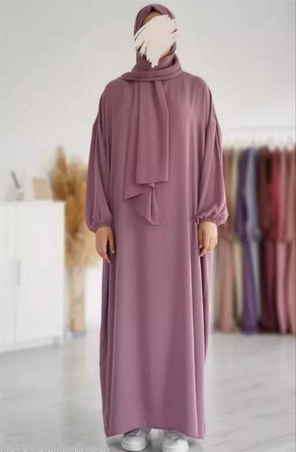 black rose Cotton Blend Solid, Self Design Abaya With Hijab Price