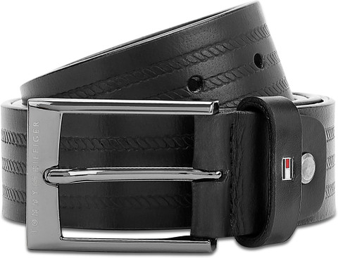TOMMY HILFIGER Men Casual Black Genuine Leather Belt