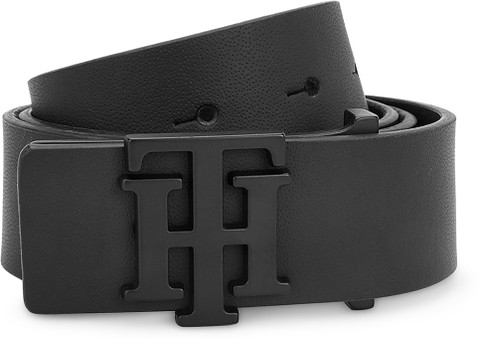 TOMMY HILFIGER Men Casual Black Genuine Leather Belt