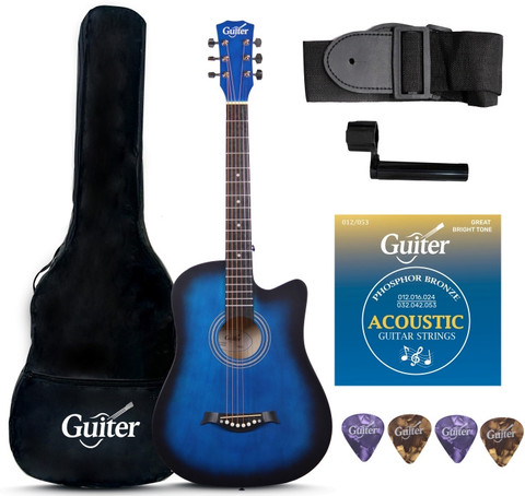 Guiter OTG-38CG Guitar Kit, 38-Inch Cutaway -With ,TRUSS ROD