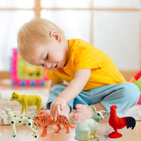 Mallexo Realistic Domestic Animals Toys Set for Kids 12PCs Big