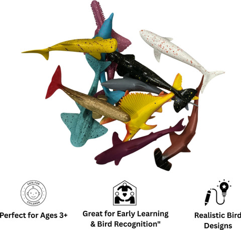 CHUTTI TOYS Fish Toy Set for Kids - 12 Piece Realistic Ocean
