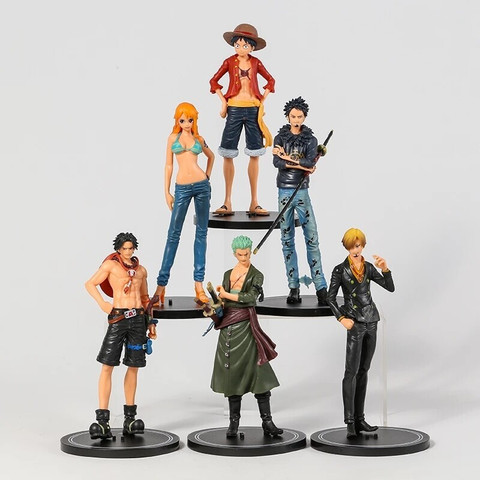ToonyVerse Anime One Piece 6pcs Set 18cm Action Figure - One Piece