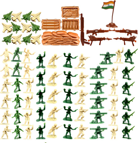 BABRO Army Toy Set, Military Toy Set for Kids with 44 Army Men And