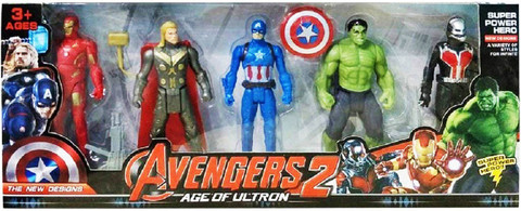 Aapaga Action Figure Super Heros Toy Set Inspired By Avengers Marvel  Characters Iron Man, Hulk, Thor, Captain America And Ant Man Toys  Collection