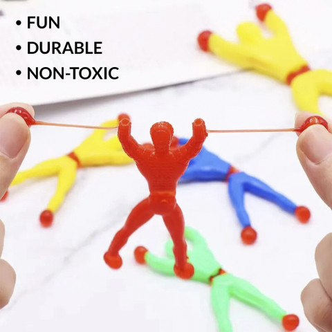 KIDOLOGY Climbing Man Sticky, Flexible Stretchy Wall Crawlers Toy Set for  Kids