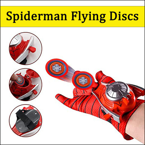 YellowCult Spiderman Hand Gloves with Disc Launcher, Single Hand
