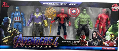 ZN STORE Marvel avengers Endgame Action Figure Toy Set for kids|Multi Colour