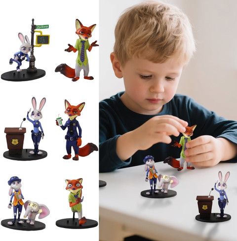 RVM Toys Zootopia Action Figure Set Nick Wilde Judy Hopps