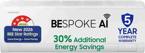 Samsung Bespoke AI Split AC (1.5 Ton, 4 Star, 2026)