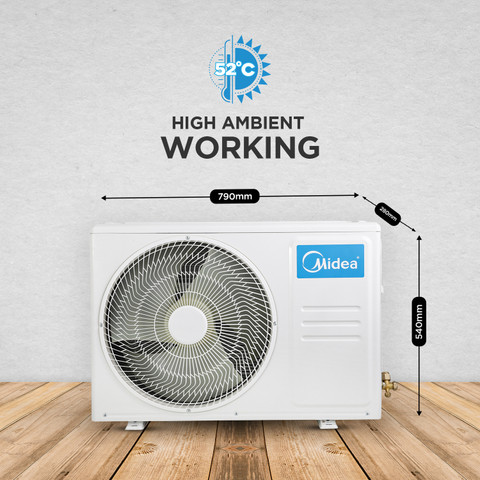 Midea 2025 Model in Convertible Cooling AI Ton Star Split  Inverter HD Filter with Auto Cleanser,SANTIS NEO RYL AC with Wi-fi Connect  White