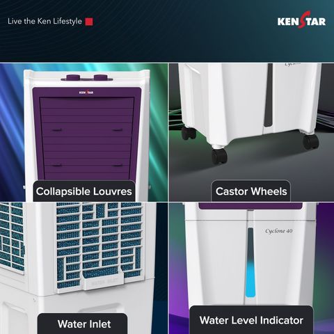 Kenstar 40 L Room/Personal Air Cooler Honeycomb Pads, Anti