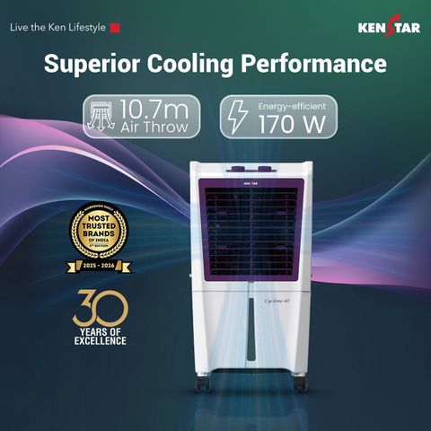 Kenstar 40 L Room/Personal Air Cooler Honeycomb Pads, Anti