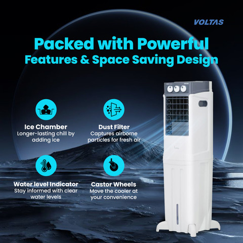Voltas 45 L Tower Air Cooler Price in India Buy Voltas 45 L